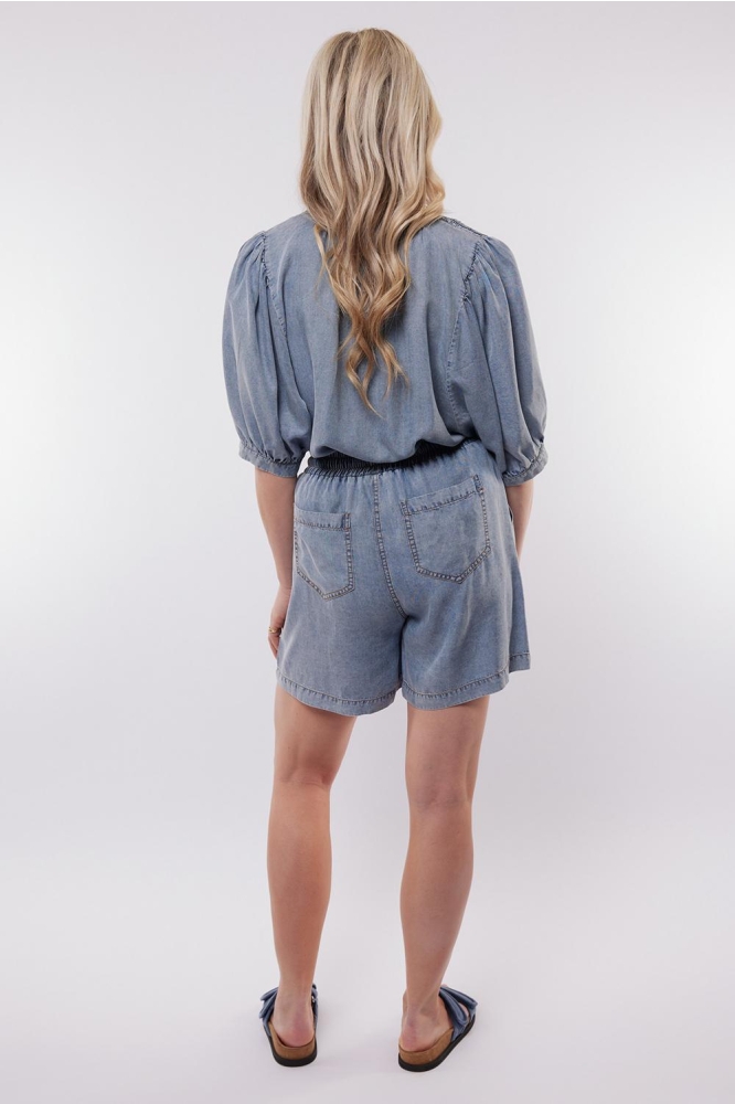 LEVANTO SHORTS 25ZFBC213 903 DENIM MID BLUE
